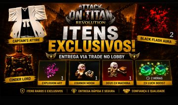 Attack On Titan Revolution - Cosméticos/Itens