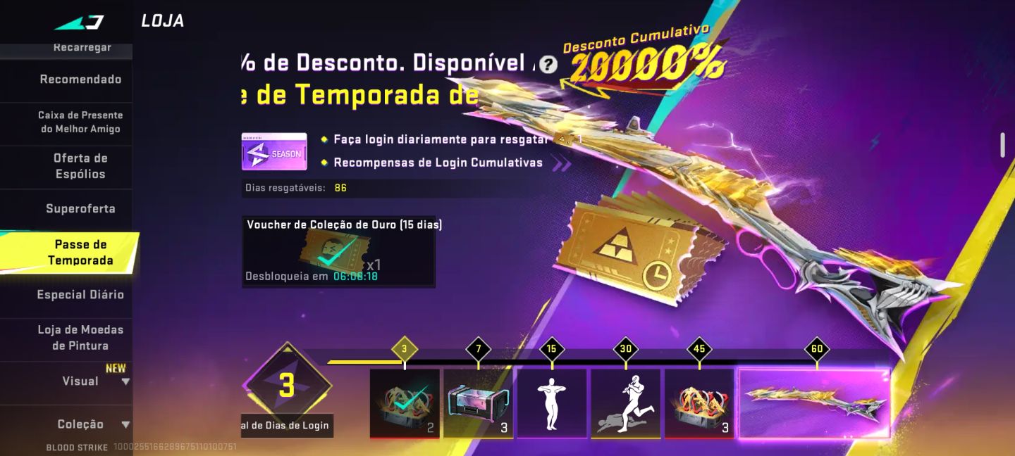 Blood Strike Conta Lv.41 Mestre III, Skins Ultra e Lendárias + Armas Raras