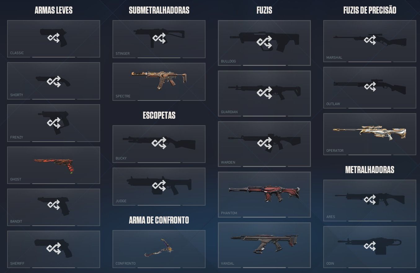 CONTA VALORANT ASC VARIAS SKINS