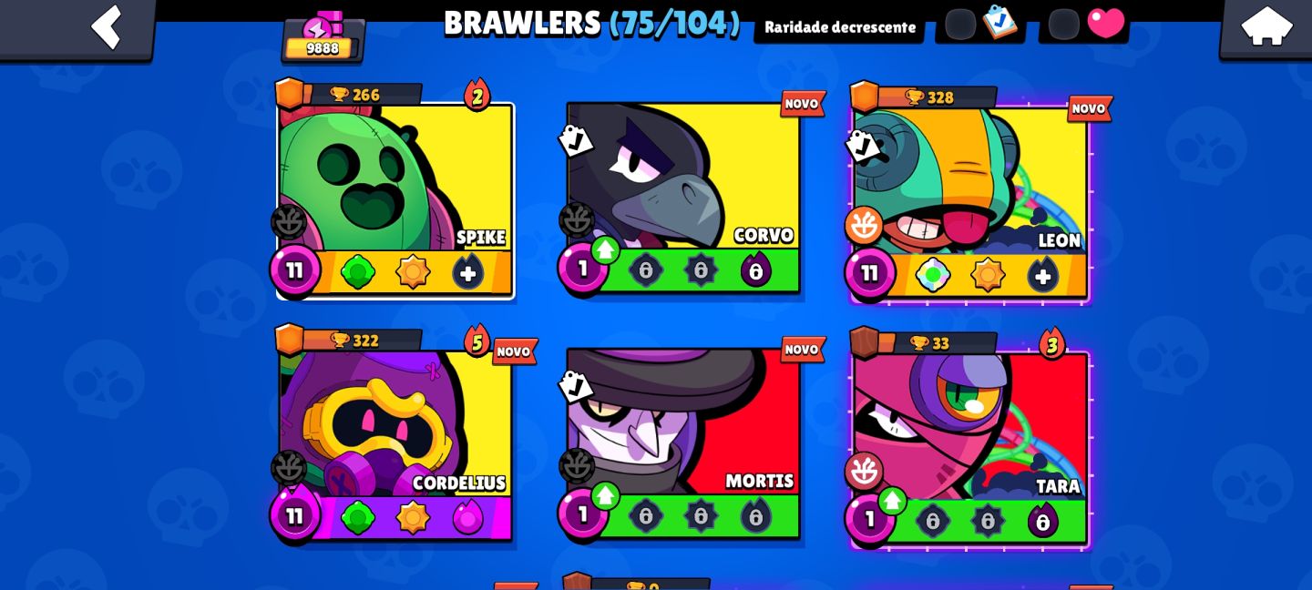 [BRAWL STARS] CONTA COM 75 BRAWLERS, 4 LENDÁRIOS, 9K DE TROFÉUS E VÁRIAS SKINS!