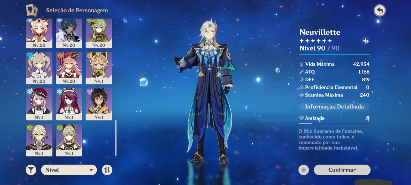 Conta genshin impact e honkai star rail muito upadas e com muito Farm potencial