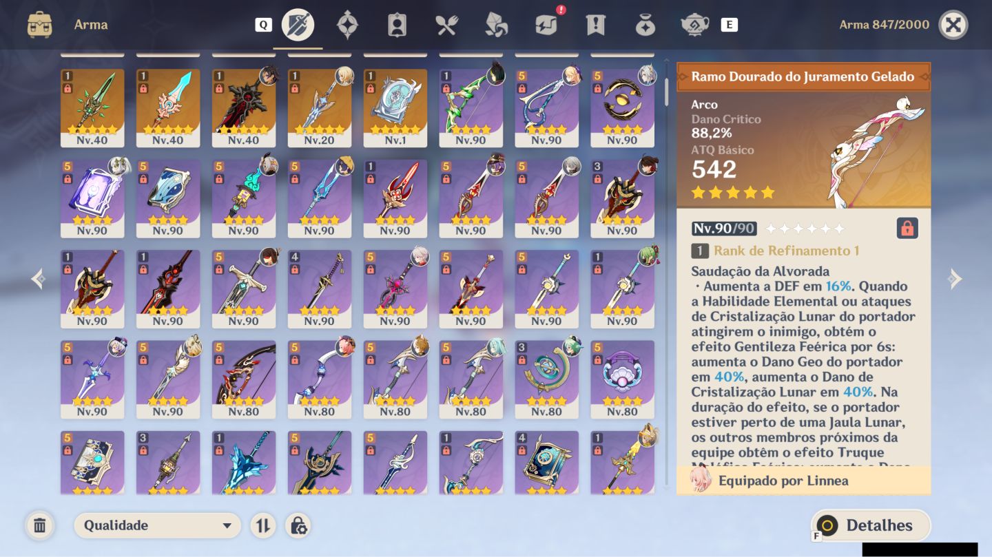 Conta Endgame | 39 Personagens T5 - 37 armas T5 (Columbina C2 + Odette C2 etc)