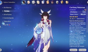 CONTA GENSHIN COM PET ARANARA RARO SKIRK C2R1 COLUMBINA C2R1 ZIBAI C2R1 ++