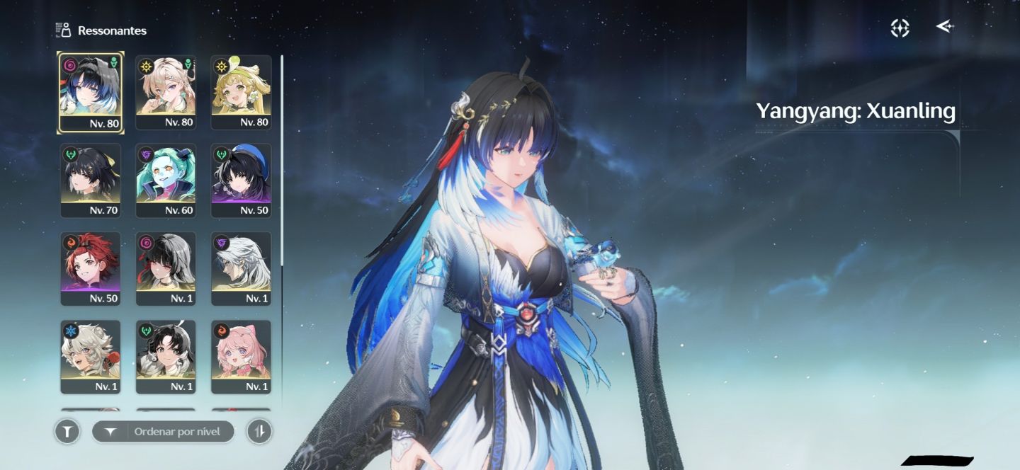 CONTA DE WUTHERING WAVES - Yangyang Xuangling S2R1, Chisa, Lynae, Rebeca