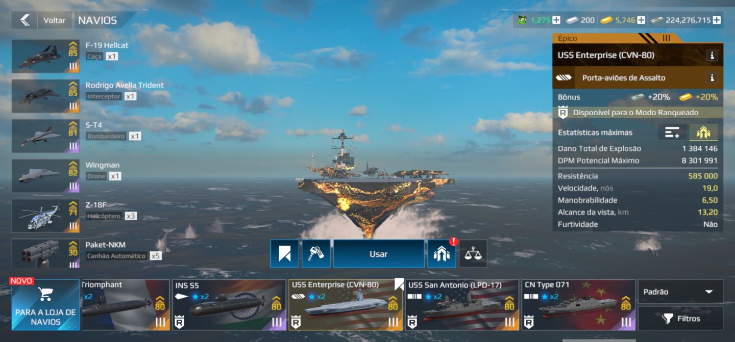 Conta de modern warships