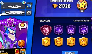 CONTA BRAWL STARS - 21.782 Troféus | 85 Brawlers | 6 Skins Lendárias | 3 Hiperca