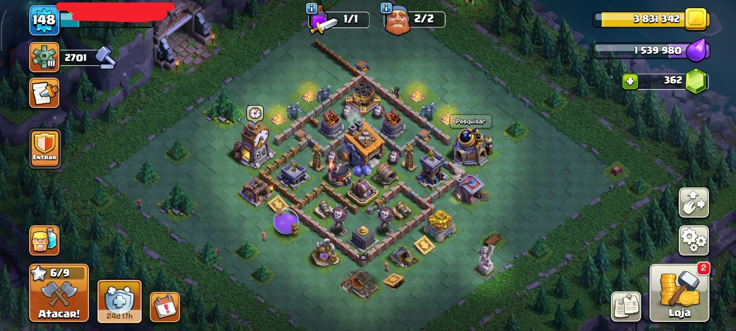 Combo de conta Supercell Clash Royale e Clash of clans