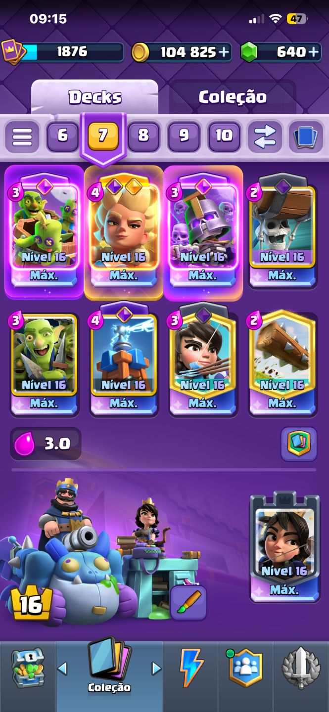Conta clash royale bem tunada