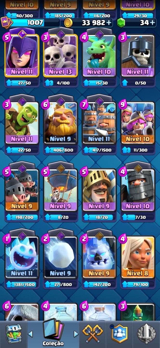 Conta de clash royale