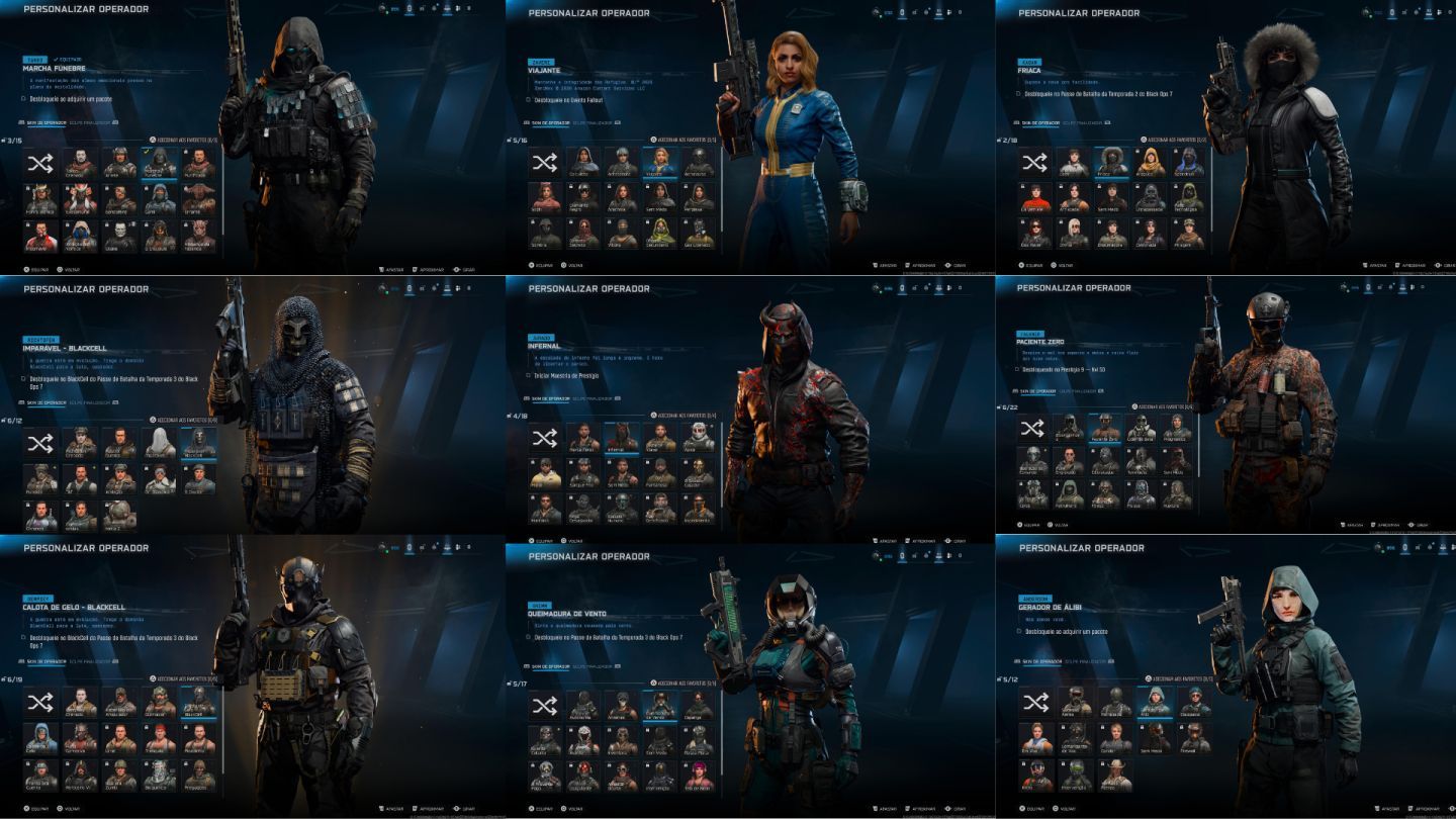 CONTA WARZONE NÍVEL 900+/ T800/ GORDÃO/ IRRIDESCENT MP E WZ/ MUITOS ITENS RAROS
