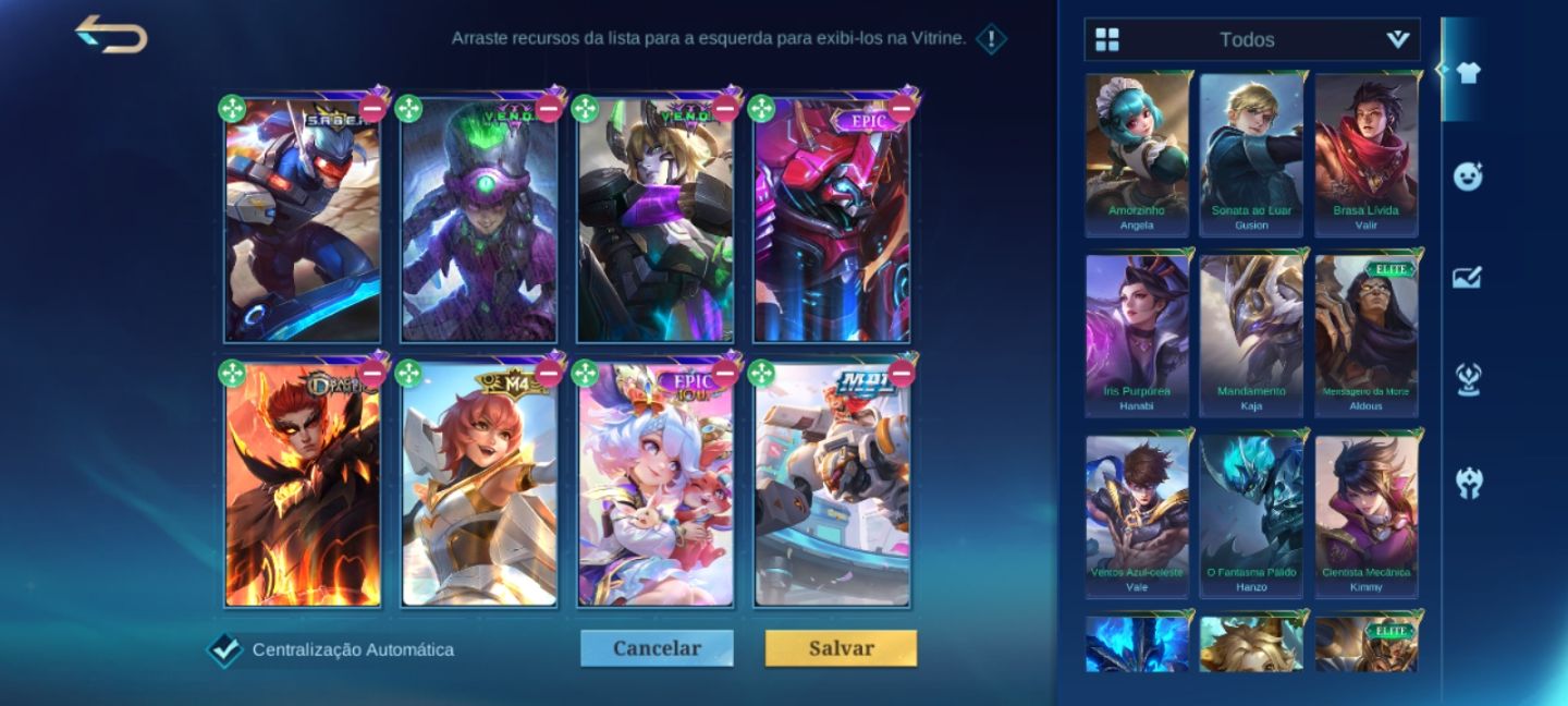 Conta Mlbb com ótimas skins