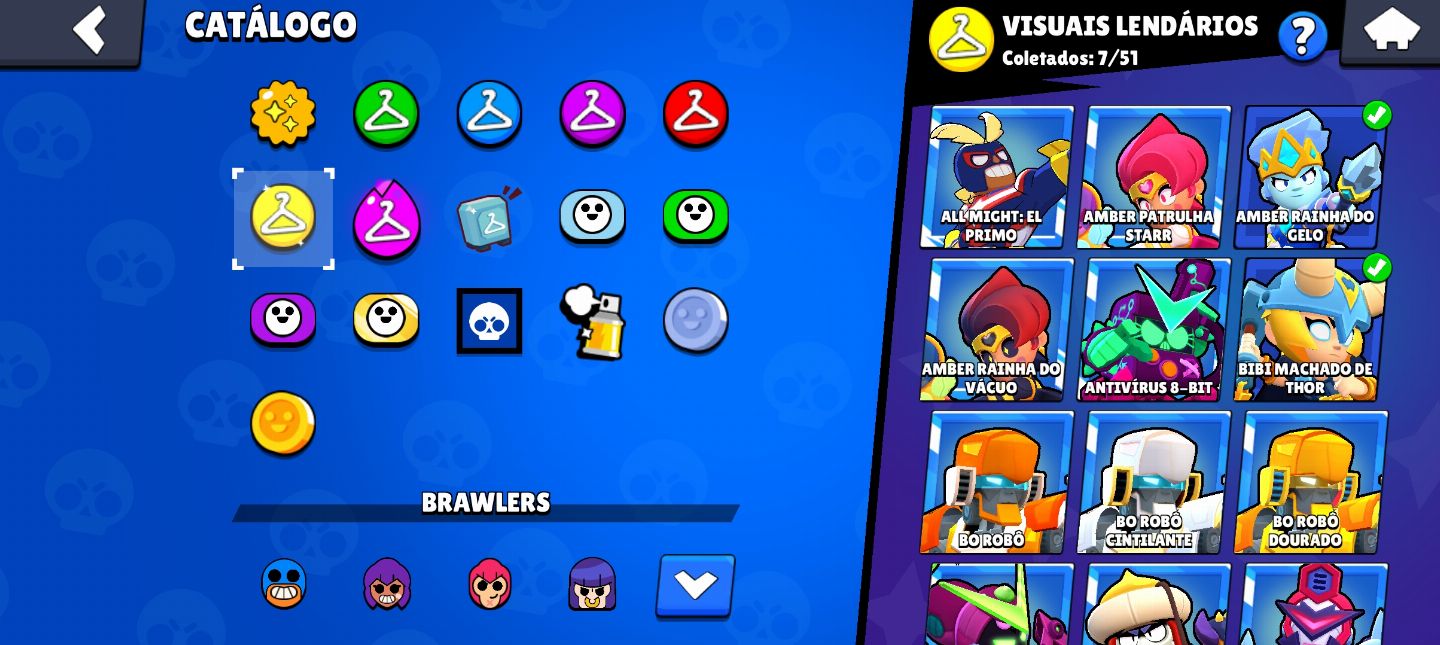 CONTA BRAWL STARS 47K TROFEU TODOS OS BRAWLERS LENDARIOS MUITA SKIN E LENDARIA