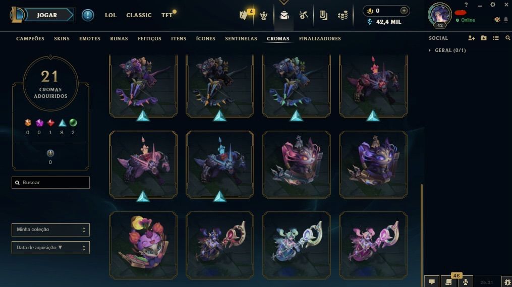 Conta main sup peel | elo : diamante 4 com 71% de WR !