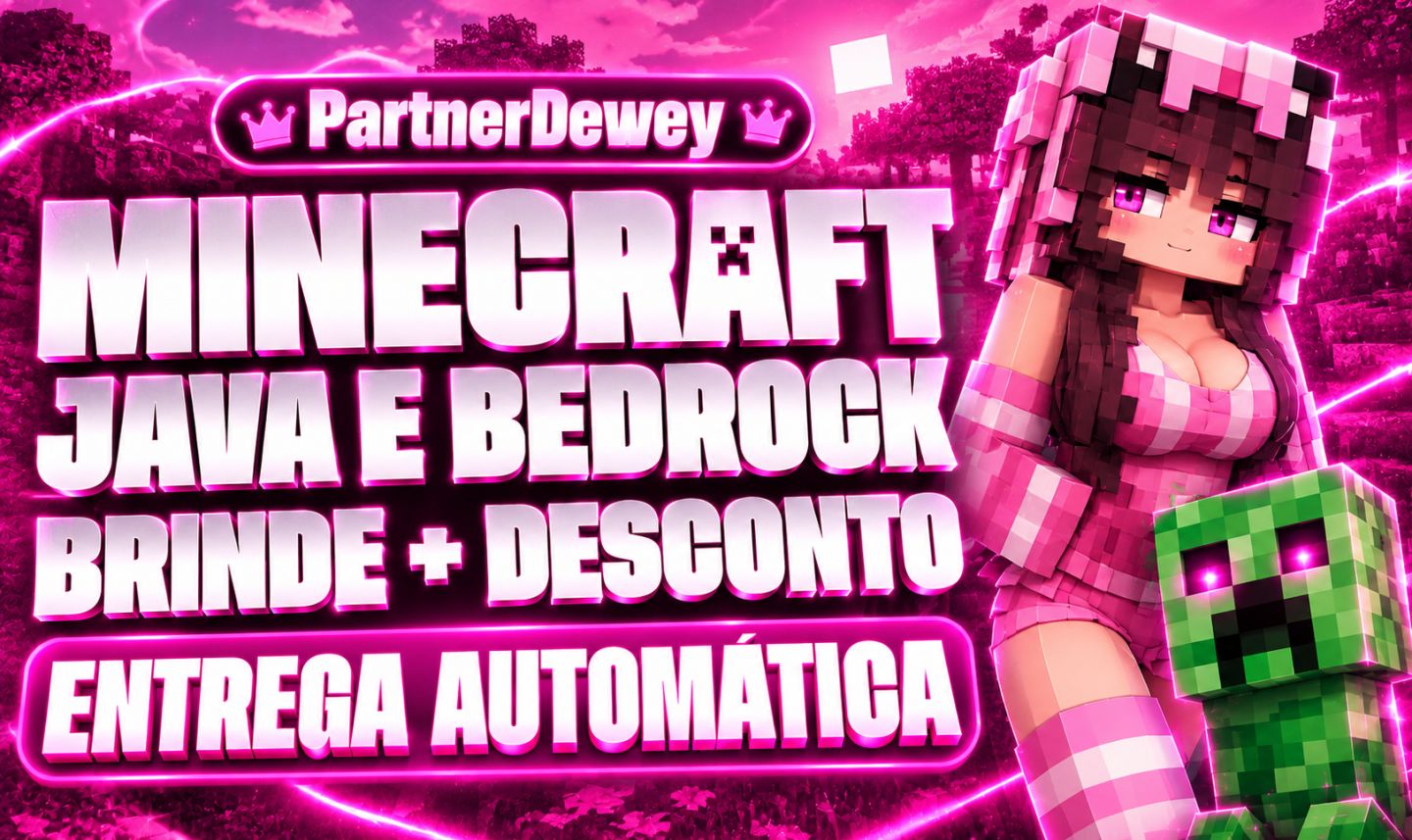 MINECRAFT JAVA + BEDROCK ORIGINAL | ENTREGA AUTOMÁTICA/IMEDIATA PROMOÇÃO+BRINDES