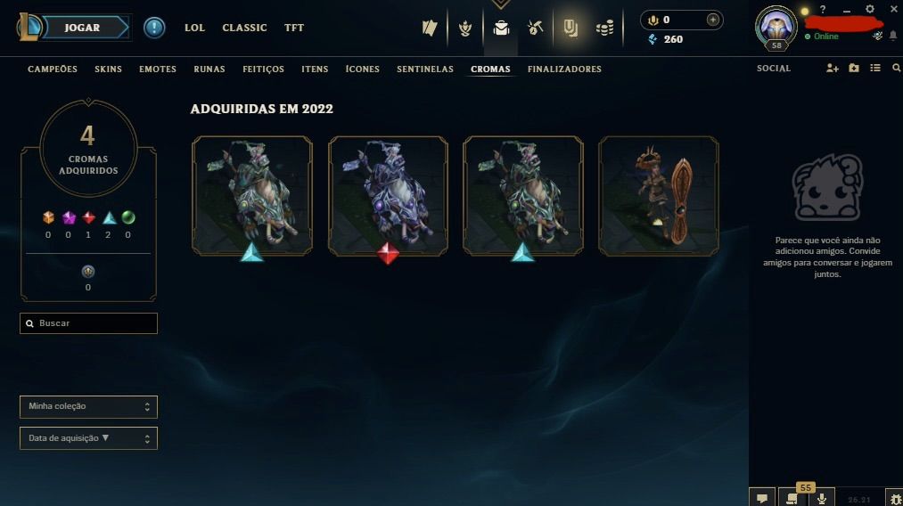 Conta main irelia | unranked + emotes de elo + espólios !