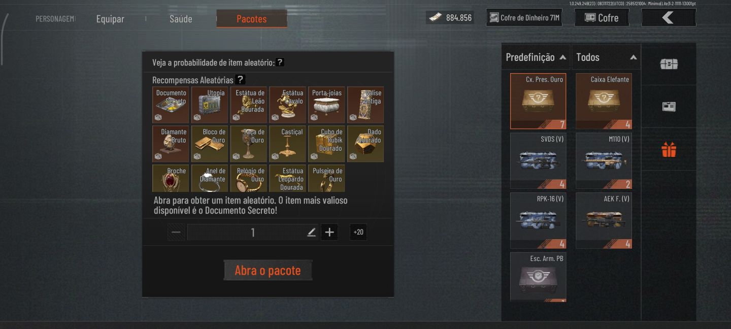 CONTA ARENA BREAKOUT À VENDA | COMPLETA E BEM EQUIPADA