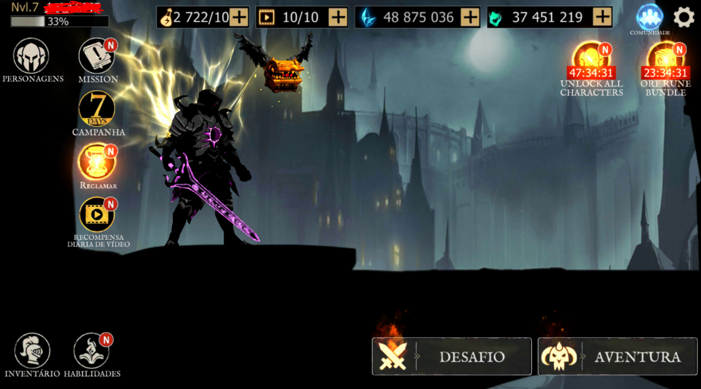 SHADOW OF DEATH | CRISTAL + ALMA + RECURSOS | ENTREGA RÁPIDA | ANDROID APENAS