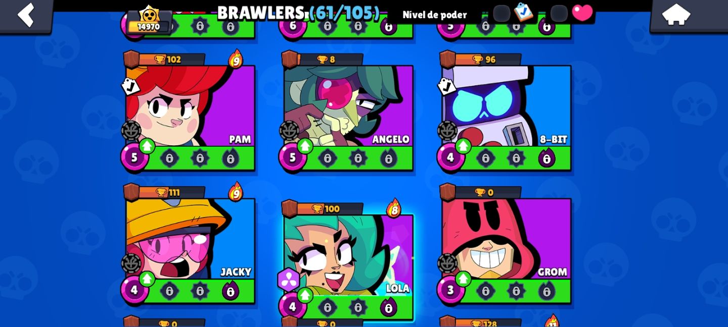 CONTA BRAWL STARS, 15K TROFÉUS, 61 BRAWLERS, 101 SKINS, DONO ÚNICO.