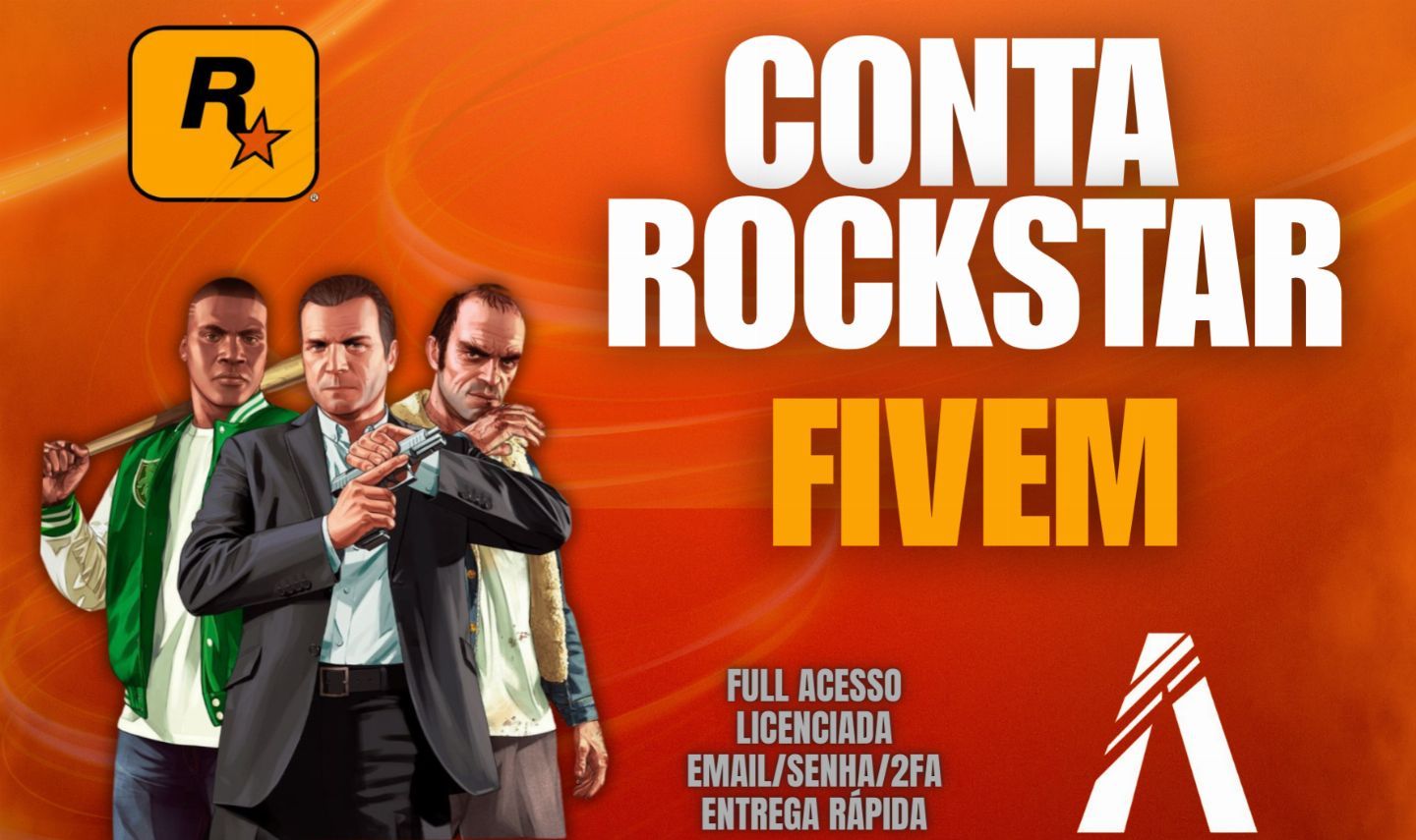 CONTA ROCKSTAR C/ LICENÇA PARA FIVEM FULL ACESS(EMAIL E 2FA) entrega automática