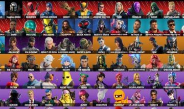 CONTA DE FORTNITE COM 161 SKINS + MIDAS + MARVEL + DC + LARA CROFT + TRYHARD