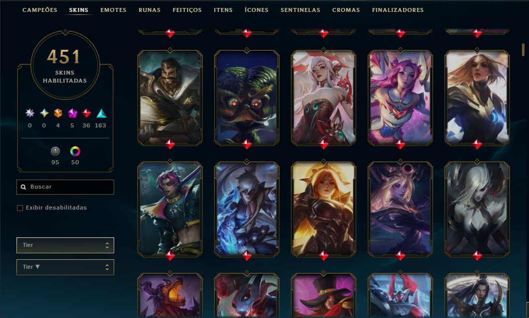 CONTA LOL | 451 SKINS | SEASON 2014