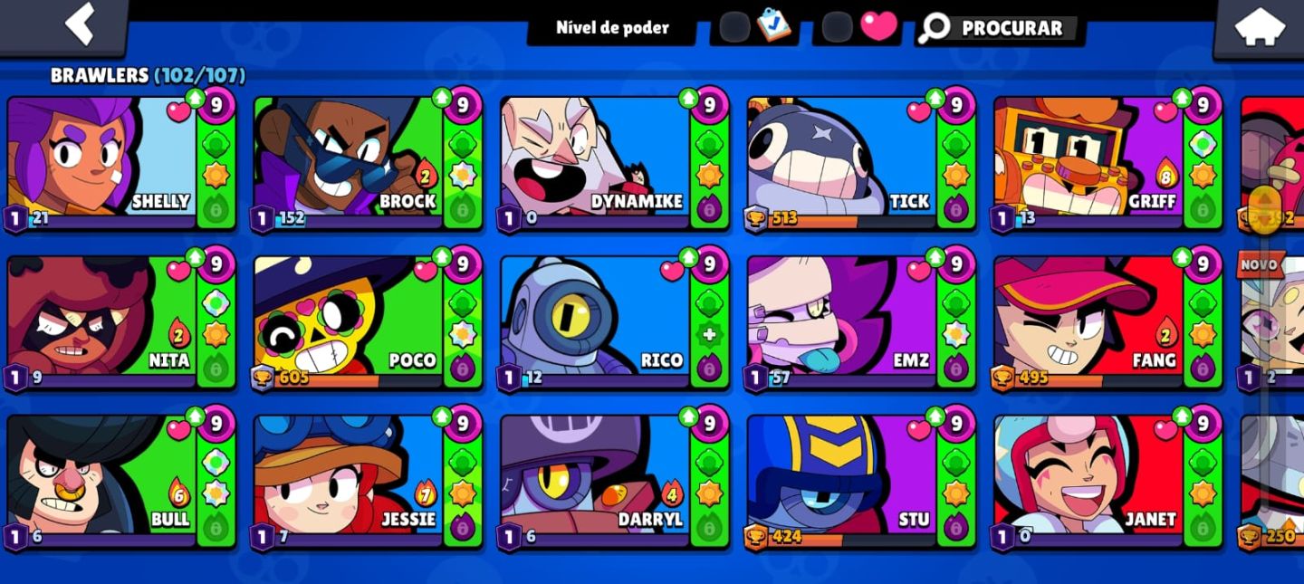 Conta de brawl stars muito boa e com 62 mil troféus