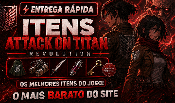 ATTACK ON TITAN REVOLUTION | ITENS, SERUNS, SPINS E MAIS | ENTREGA RÁPIDA