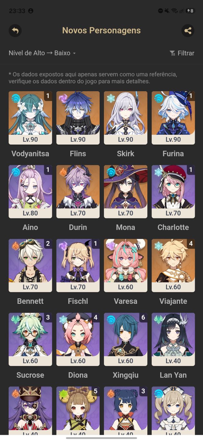 AR56 | Furina C1 + Vodyanitsa C1 + Skirk + Flins | 6 Armas 5 | Bença da lua ativ