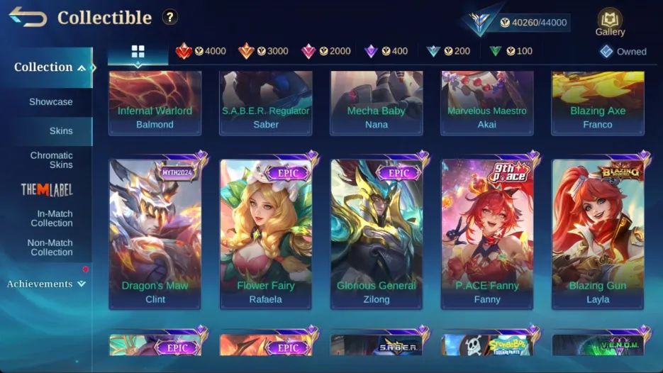 CONTA MOBILE LEGENDS COM 210 SKINS [SMURF] LEIA DESCRIÇÃO