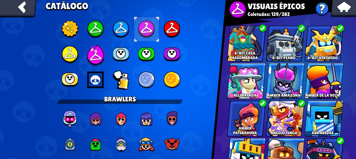 CONTA BRAWL STARS COMPLETA! 68K !VÁRIOS NÍVEL 11!! CONTA DE 2022! ! MUITAS SKINS