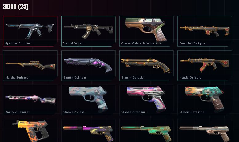 CONTA VALORANT À VENDA | SKINS, AGENTES E ITENS EXCLUSIVOS