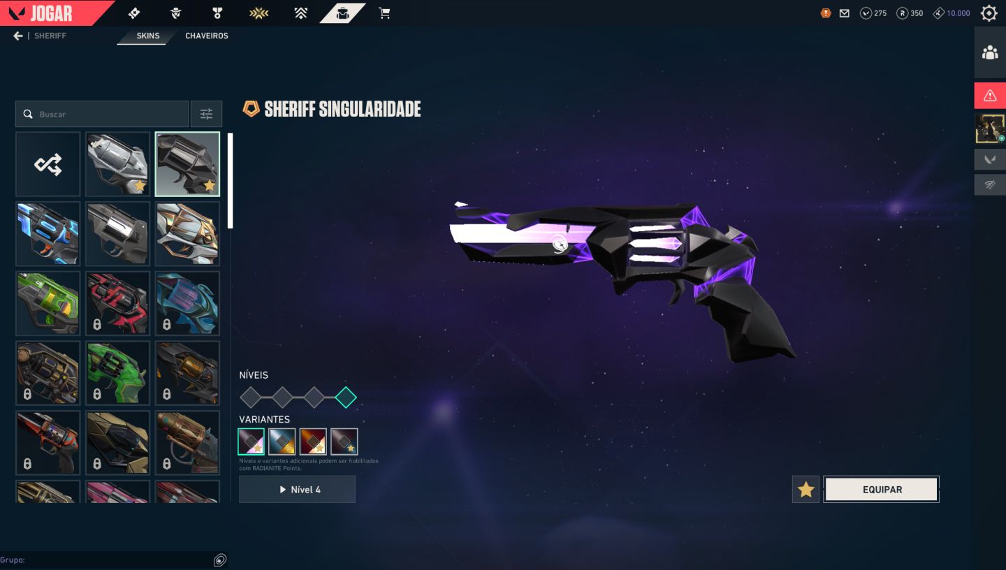 Conta diamante1 com skins de vandal,phantom,operator,faca,sherif