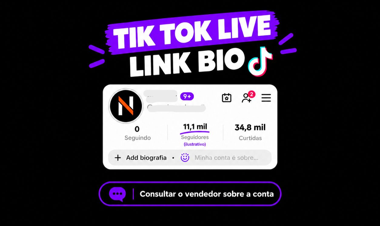 CONTA TIK TOK 11.OOO SEGUIDORES REAIS COM LIVE DISPONÍVEL(GARANTIA+QUALIDADE)