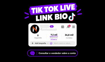 CONTA TIK TOK 11.OOO SEGUIDORES REAIS COM LIVE DISPONÍVEL(GARANTIA+QUALIDADE)