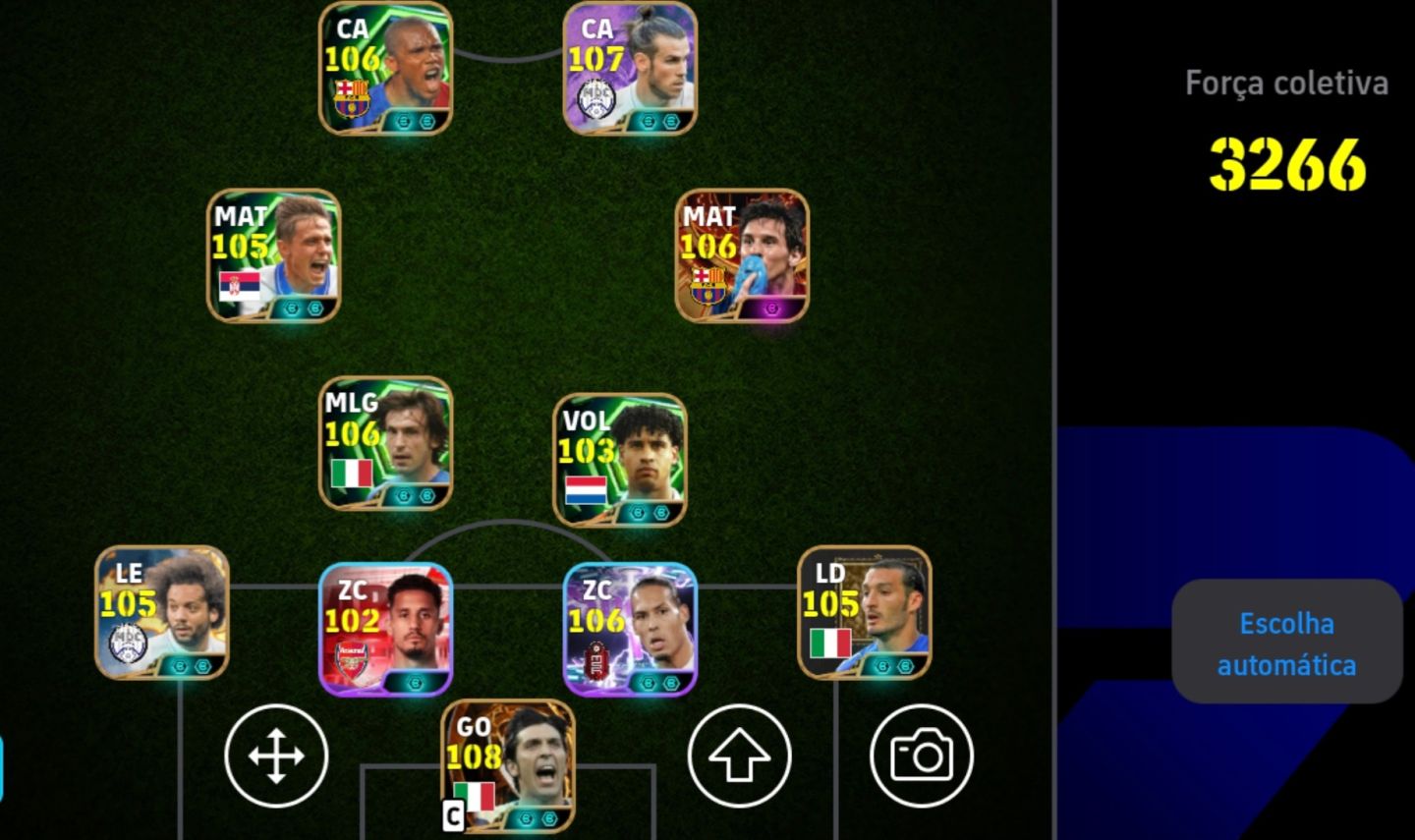 Conta Efootball Raridade! Bale Naruto + Pirlo +Etoo +Buffon prime e ++!!