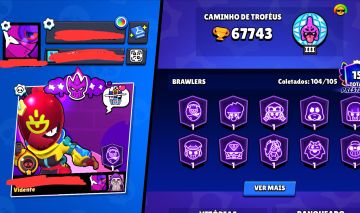 CONTA DE BRAWL STARS DE 2019 COM 67K TROFEUS, (98 BRAWLERS LVL MAX)