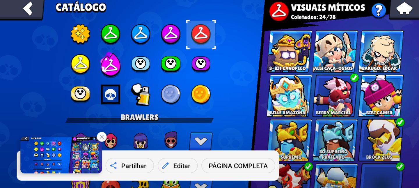 Conta Brawl Stars Completa Skins e Conteúdos Exclus