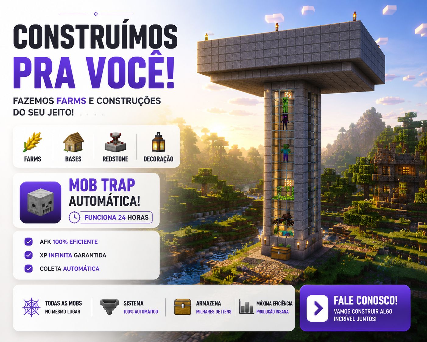 Construímos para você ! Minecraft Bedrock