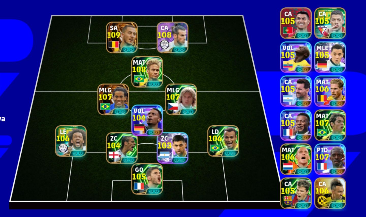 CONTA TOP 3193++ HAZARD/ NEYMAR/ R10/ BALE E+++