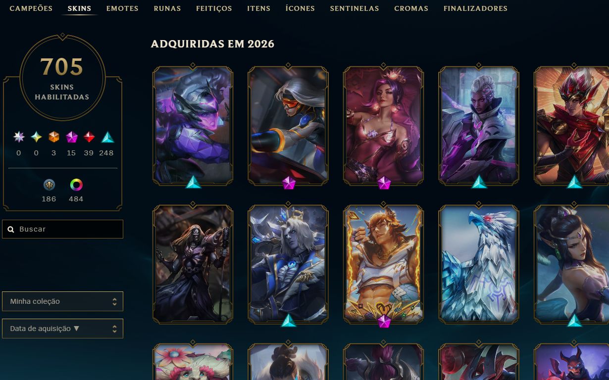 Conta Nível 1308 - 2.2M de pontos com Zaahen (top 01) 1.8M com Jinx