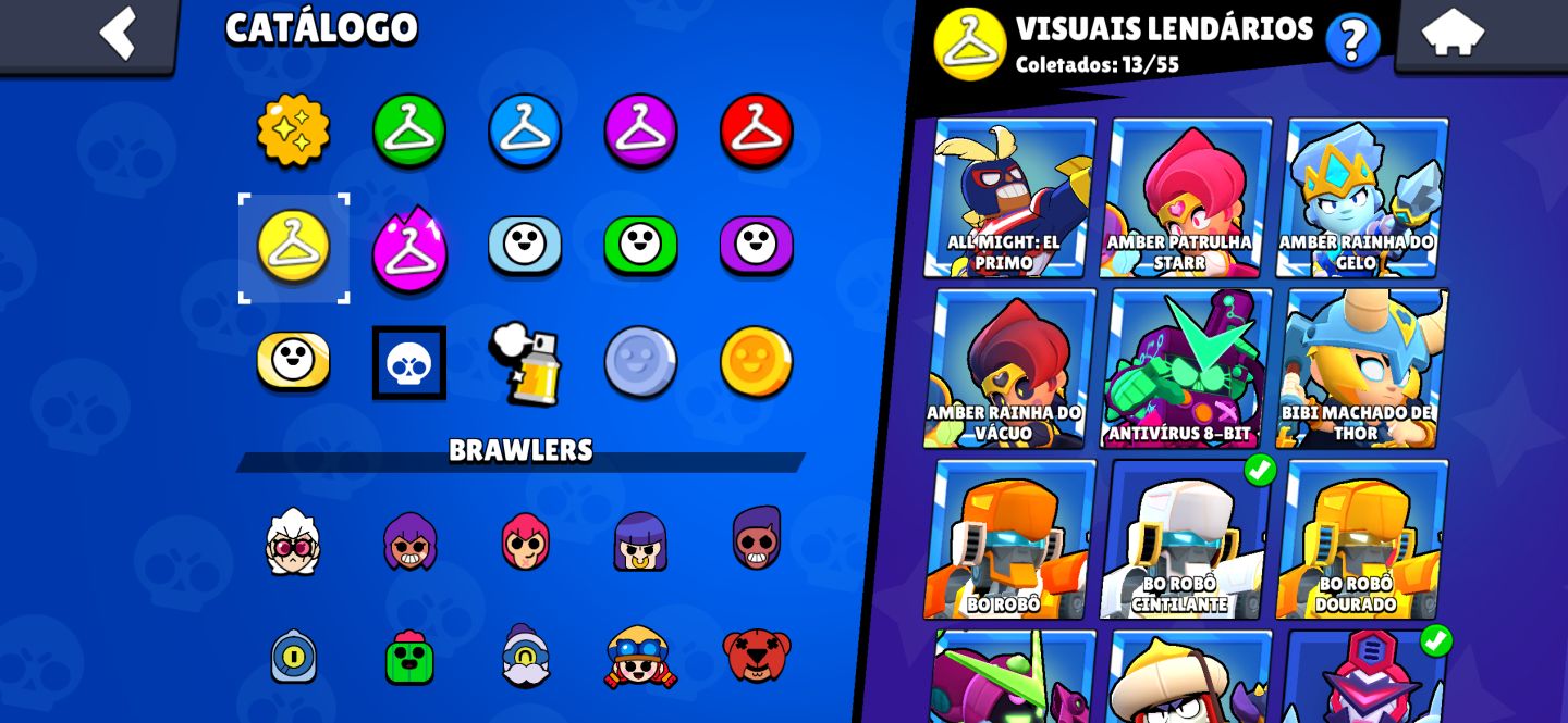 CONTA BRAWL STARS À VENDA 106/107 BRAWLERS 31 BRAWLERS FULL 11 45.782 TROFÉUS