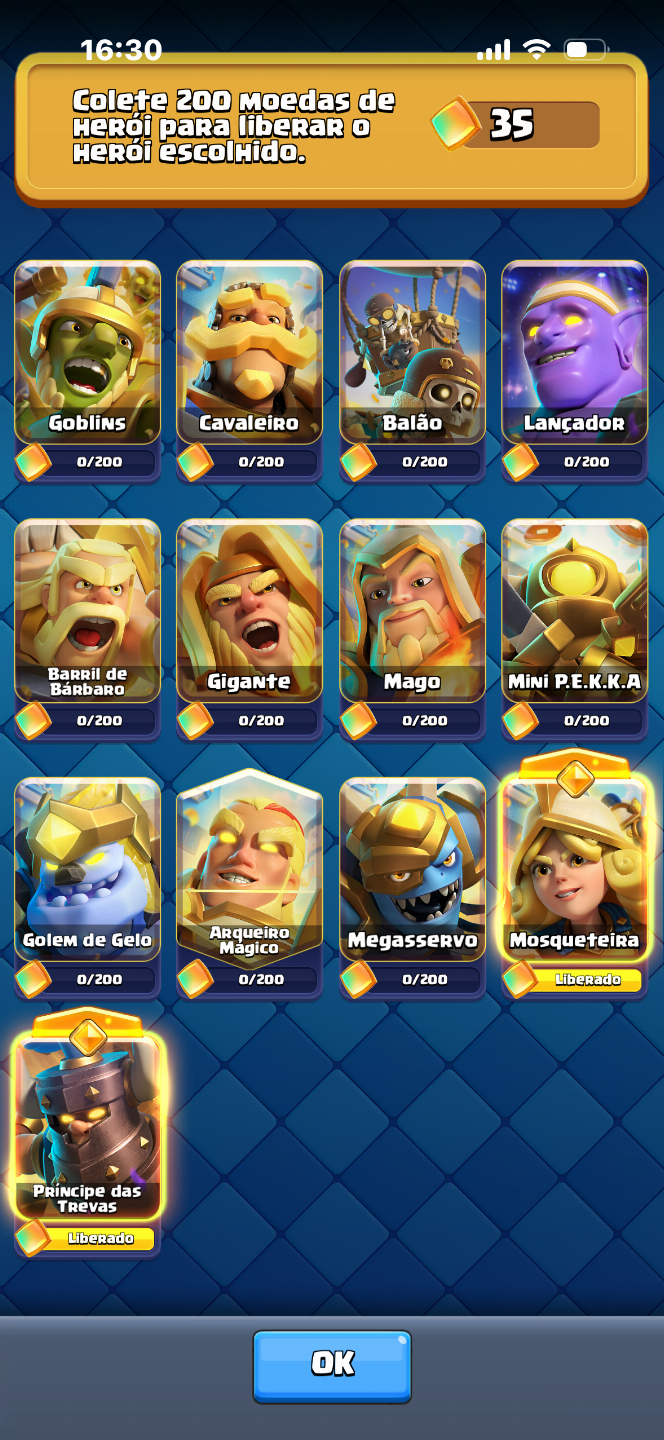 Conta de clash royale