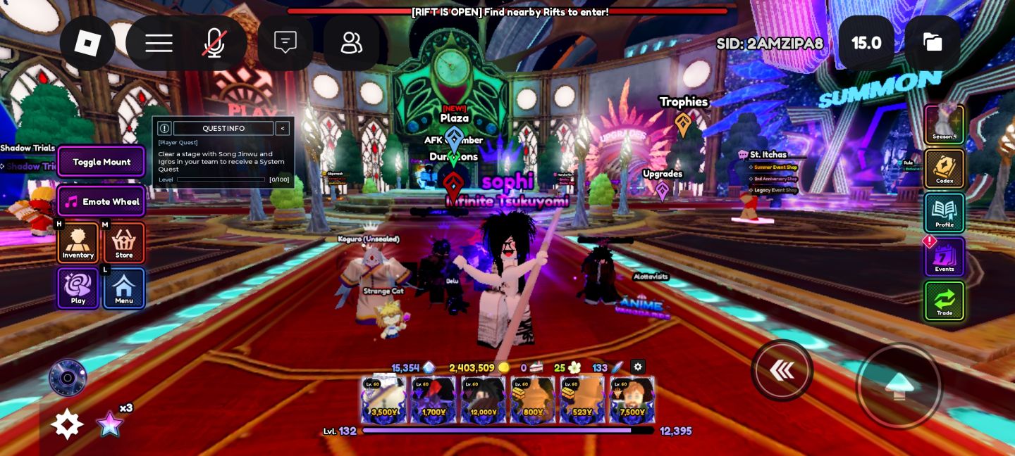 Conta roblox de anime vanguards, anime adventures, all star e outros jogos