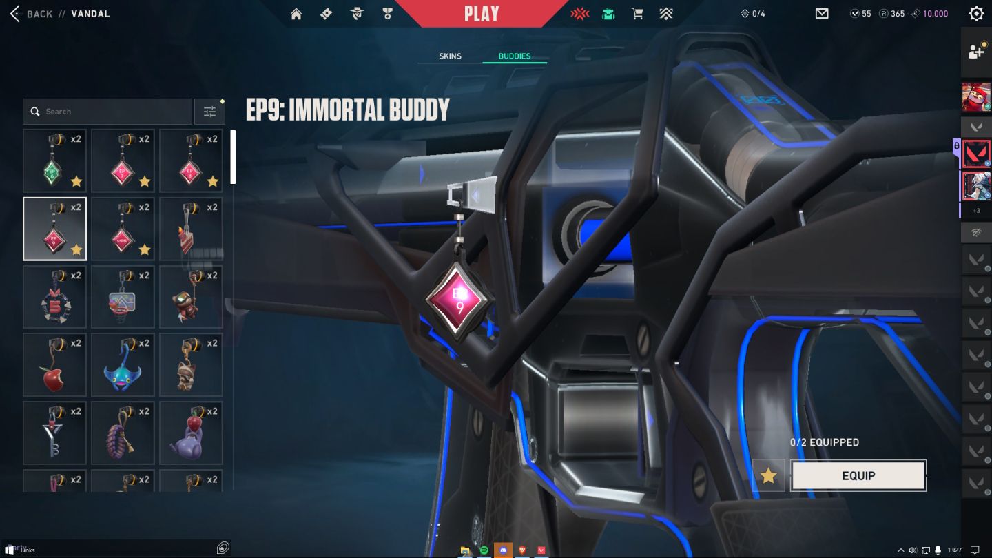 Conta valorant ex imortal com muita skin