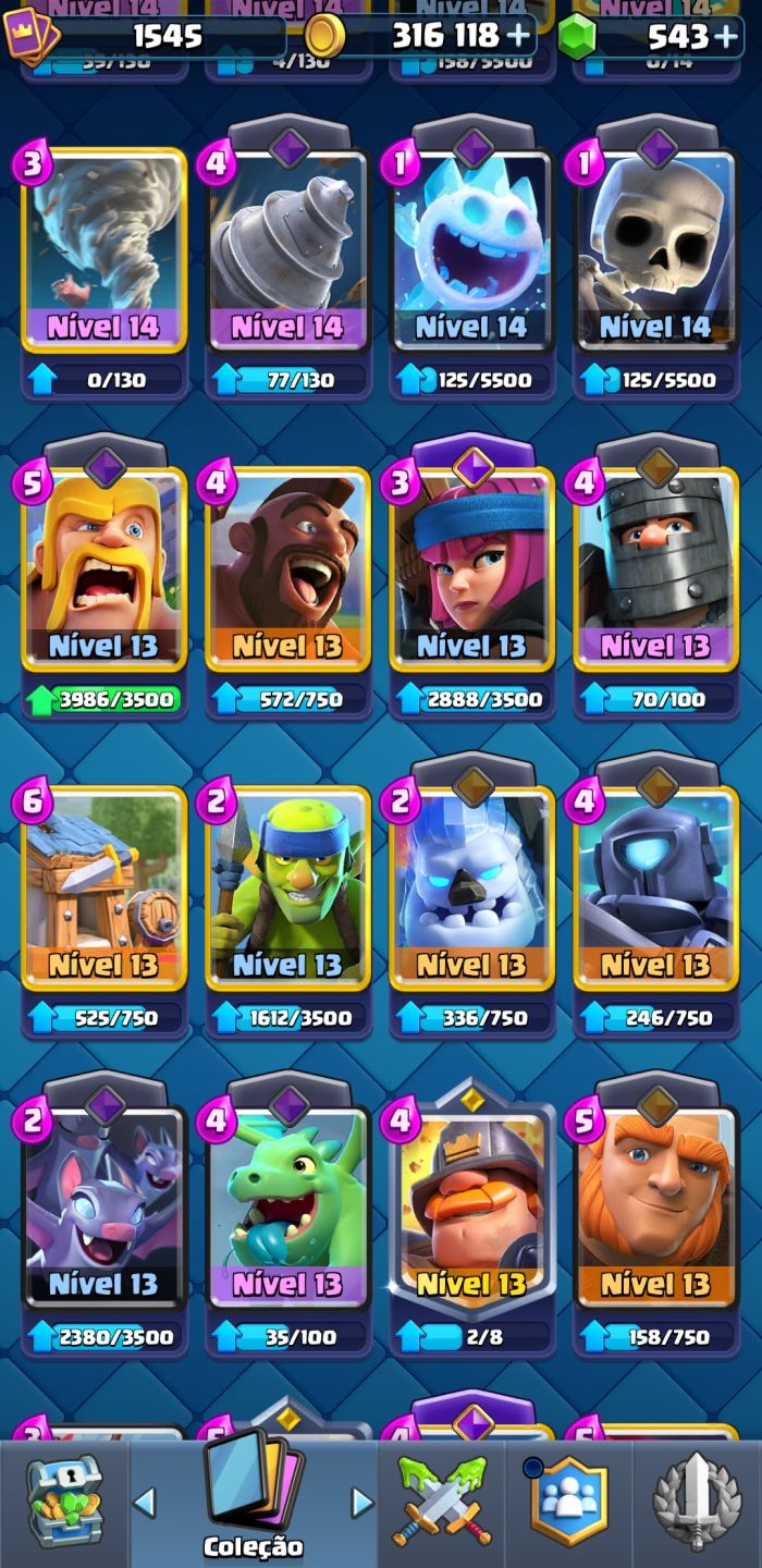 CONTA CLASH ROYALE 8 ANOS DE JOGO