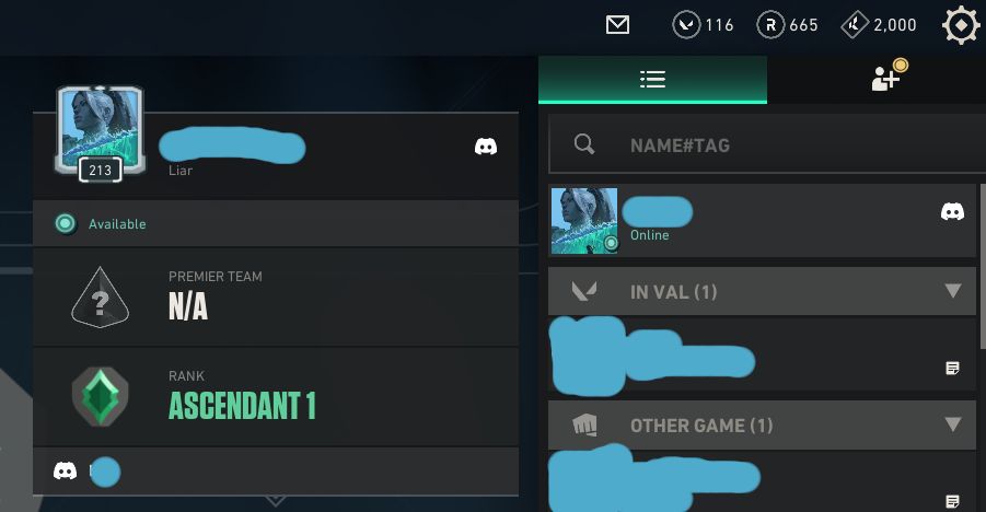 CONTA RIOT | VALORANT ASCENDENTE 1 + LOL 165 SKINS |