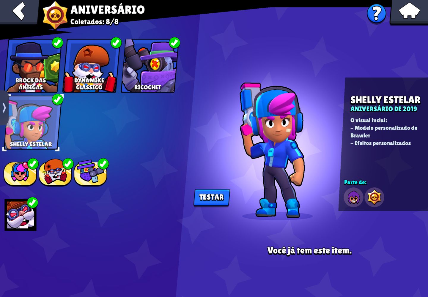 CONTA DE BRAWL 2018 COM 10 PRESTIGIOS 3, 175k TROFEUS A VENDA, 10% OFF!!!!!