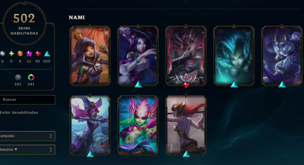 502 skin conta Mestre LOL