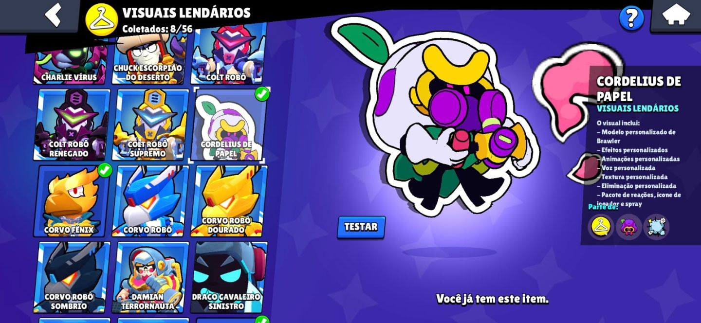 Conta de Brawl Stars INSANA! (2021, full brawlers e skins rarissimas)