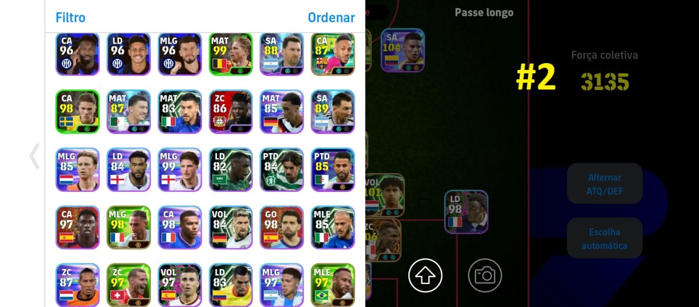 Conta Efooball Mobile Iniciante com Moedas e Varios Épicos Top